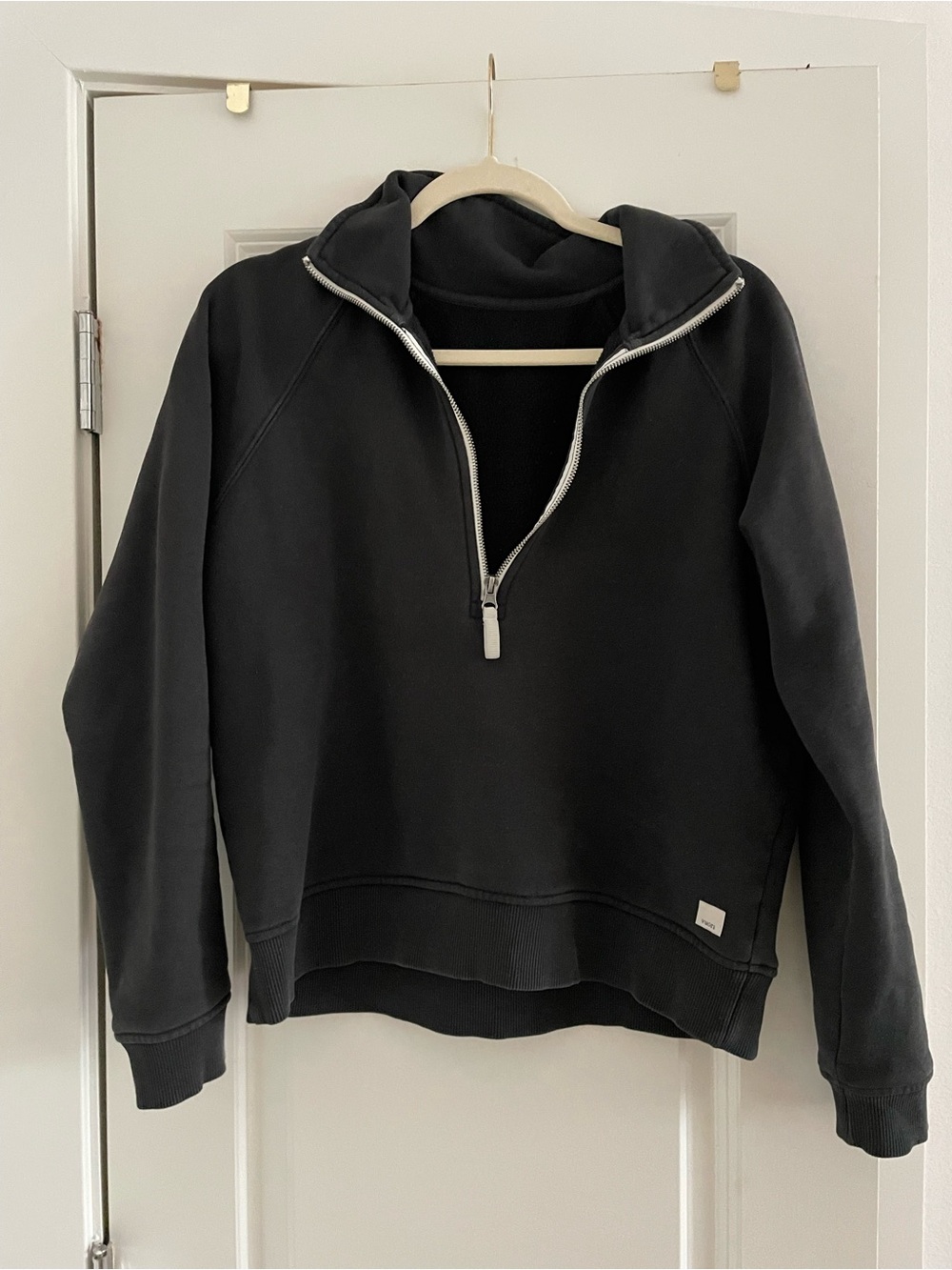 Vuori Black Half-Zip Hoodie Sweatshirt